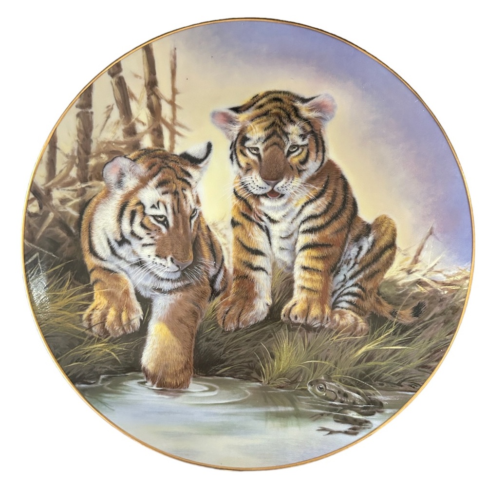 vintage douglas van howd limited series collectors tiger plate 1148
